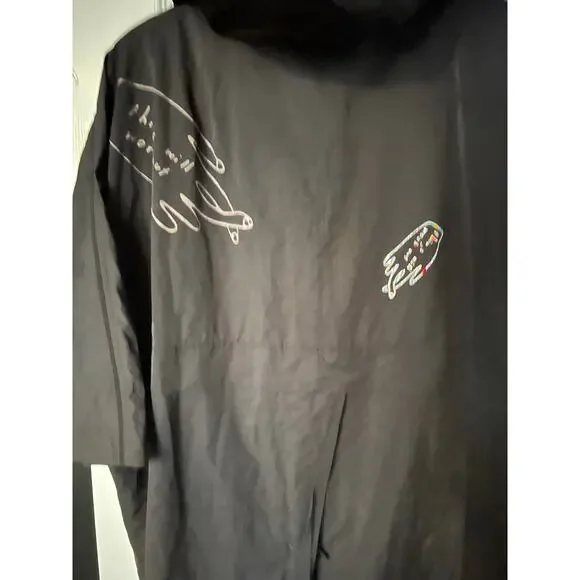 Black jacket windbreaker Korean us size xxs - Picture 6 of 9